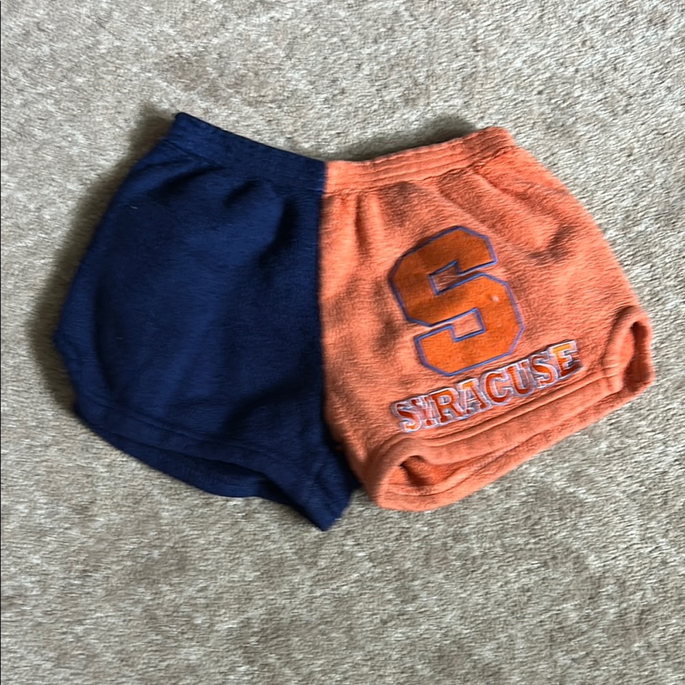 Vibrant Orange and Blue Athletic Shorts